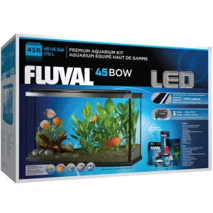 Premium LED Aquarium Kit (45 Bow), 45 US Gal / 170 L, Black