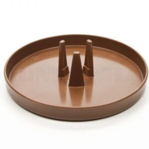 Futterschale EBI mit Adapter für Futterrohr, braun