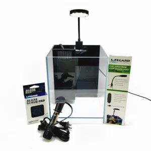 2.65 Gallons All in One Betta Tank Kit with UL Listed Heater, Full Spectrum LED Light, Pump, Filter and Algae Pad