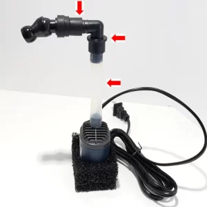 Flexible Tube Elbow Assembly for all Crystal Aquariums with Built in Side Filters