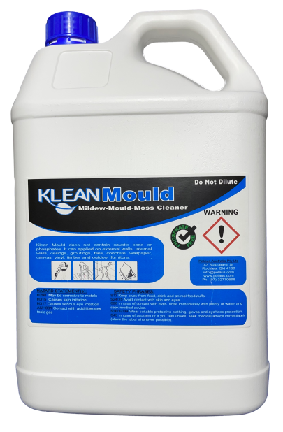 KleanMOULD 5 Clean Mould, Moss Cleaner Remover Spray and Walk Away in 30 sec