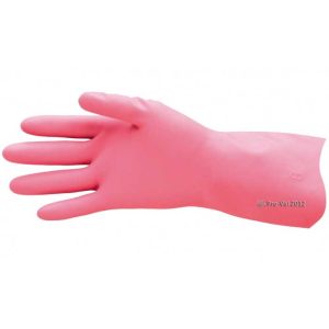 Tuff pink silverlined rubber gloves (pack of 12)