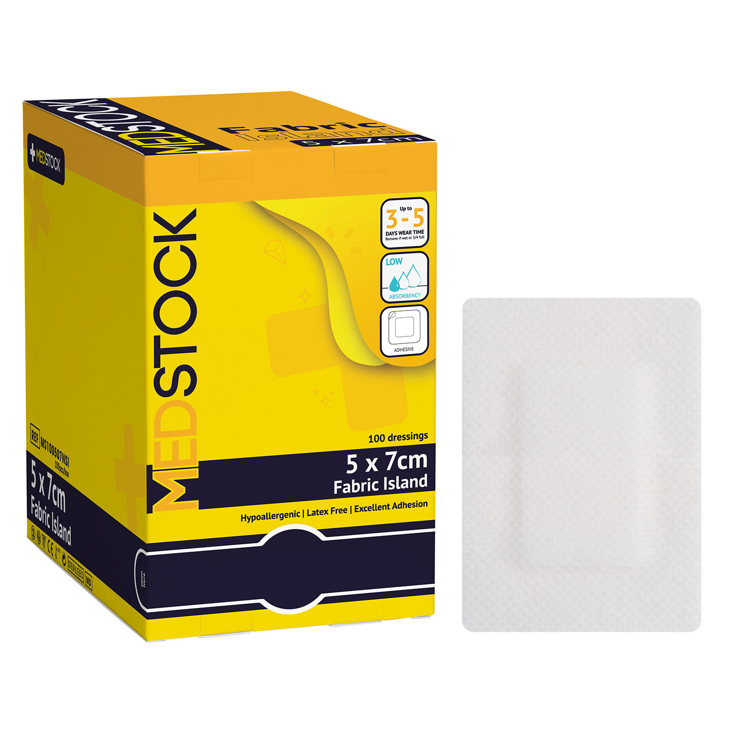 Medstock Fabric Island Dressing 5x7cm (Each)